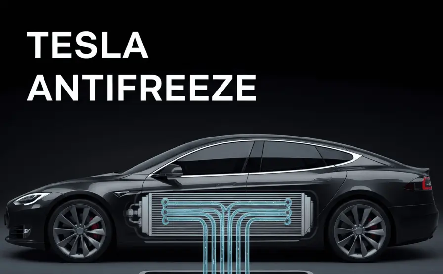 Який і скільки антифризу використовується в Tesla? обкладинка tesla_antifrezze